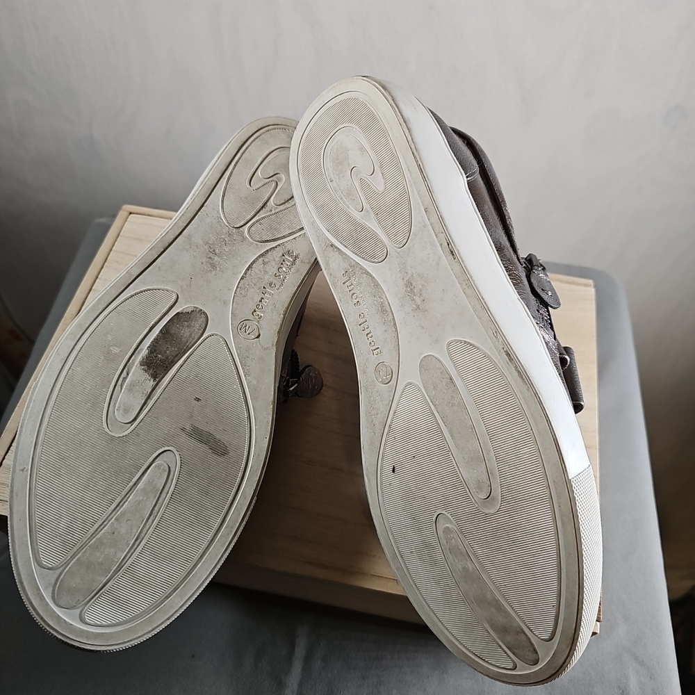 Gentle Souls By Kenneth Cole Metallic Leather Shoes Size 7M - Picture 7 of 7